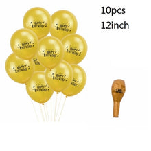 Load image into Gallery viewer, Cartoon Birthday Banner Happy Birthday Latex Balloons Cake Topper Baby Shower Birthday Party Decor Hanging Bunting Kids Favors