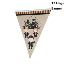 Load image into Gallery viewer, Cartoon Birthday Banner Happy Birthday Latex Balloons Cake Topper Baby Shower Birthday Party Decor Hanging Bunting Kids Favors